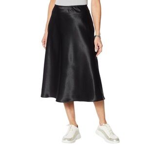 G by Giuliana Black Label‎ Bias-Cut Satin Skirt